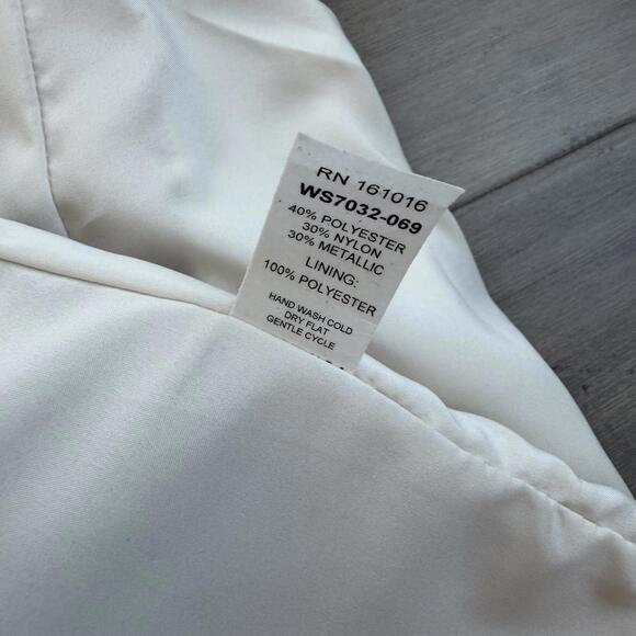 Willa Story Gold Metallic Ruffle Mini Dress Size S - Picture 7 of 7